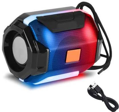 Deeshora Wireless Bluetooth Speaker with Built-in Mic Handsfree TF Card Colorful LIGHTS 5 W Bluetooth Speaker