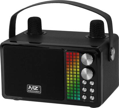 MZ M202 (PORTABLE BLUETOOTH SPEAKER) Dynamic Sound with 2 wireless mics Karaoke 30 W Bluetooth Speaker