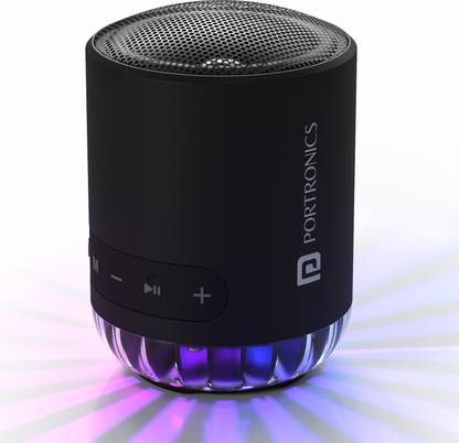 Portronics Soundpot Pro 20W TWS Portable Bluetooth Speaker With RGB LED Lights,In built Mic 20 W Bluetooth Speaker