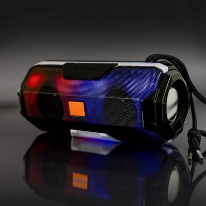 CIHLEX A-006 Bluetooth Speaker Portable Wireless High Power Sound Blast Stereo Bass with USB/FM/TF Card & RGB Light HD Audio for Car/Laptop 3D Ultra sound| Splashproof| Water resistant| Extra Baas Stereo sound quality | mini Home theatre| AUX supported| wireless Speaker| Long hour battery Life 10 W Bluetooth Speaker