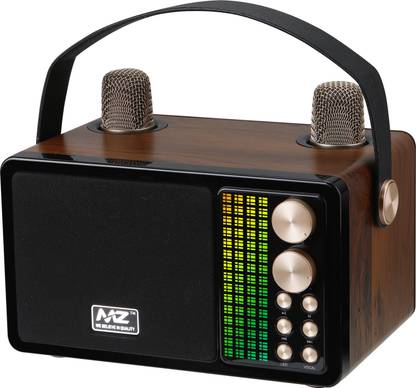 MZ M202 (PORTABLE BLUETOOTH SPEAKER) Dynamic Sound with 2 wireless mics Karaoke 30 W Bluetooth Speaker