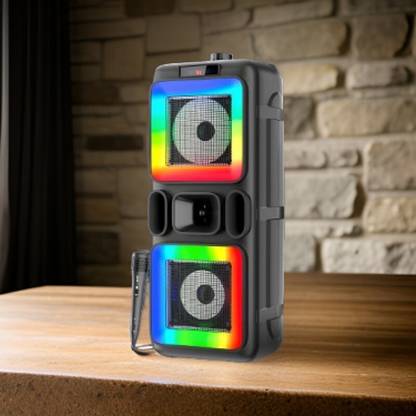 YAROH Y85_Pushpa Beast 1200 Bluetooth Speaker with Karaoke Mic & RGB Lights 14 W Bluetooth Speaker