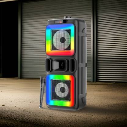 YAROH J63_Pushpa Beast 1200 Bluetooth Speaker with Karaoke Mic & RGB Lights 14 W Bluetooth Speaker