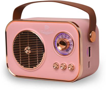 otoobest Vintage Bluetooth Wireless Speaker with USB/AUX, Hands-Free Calling & 10W RMS 7 W Bluetooth Speaker