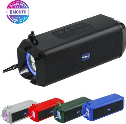 WOOS Bluetooth Speaker 10W Stereo Deep Bass Bluetooth 5.0 RGB Lights 6H Playtime 10 W Bluetooth Speaker