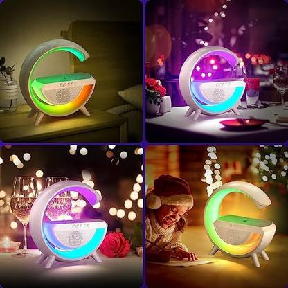 SPIRITUAL HOUSE Bluetooth Speaker with FM Radio RGB Light Table Lamp Wireless Charger LED Smart 5 W Bluetooth Speaker