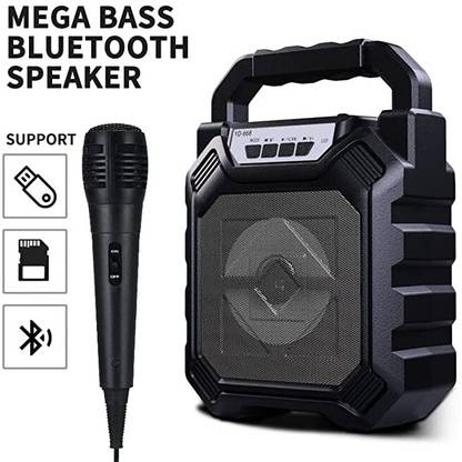TECHMAZE Wireless Handheld Bluetooth Mic with Speaker Bluetooth Microphone 10 W Bluetooth Speaker