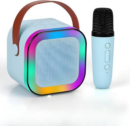 keeva K12 Speaker Machine Bluetooth-Compatible Wireless Karaoke Mic Speaker with RGB 5 W Bluetooth Speaker