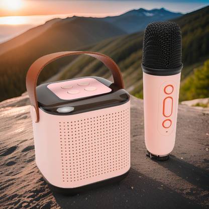 GUGGU Y1 Karaoke Machine: Wireless Mic, RGB Lights, Memory Card Playback 63 10 W Bluetooth PA Speaker