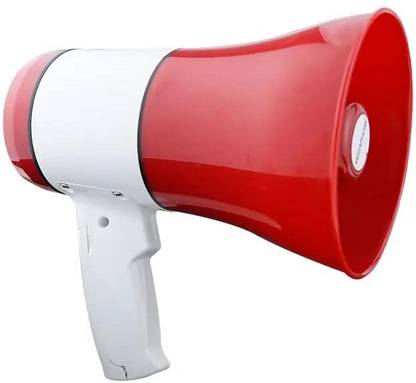 Adiohub Portable Megaphone Bullhorn 40 Watt Power Megaphone Speaker Voice and Siren Portable Megaphone 40 Watt Power Megaphone Speaker with Volume Control Outdoor PA System