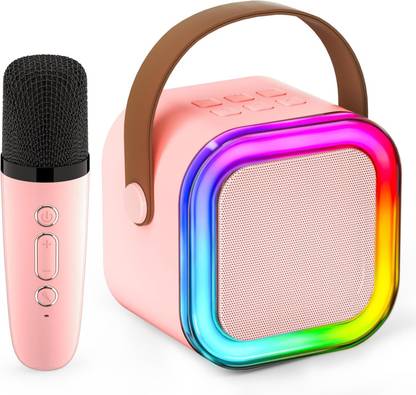 RHONNIUM Mini Bluetooth Portable Wireless Microphone Karaoke Speaker-xc 10 W Bluetooth Party Speaker