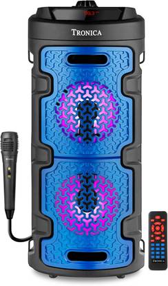 TRONICA ATOM Multi Media Speaker with Rechargeable Battery,Wired Mic,Remote&TWS function 30 W Bluetooth Party Speaker