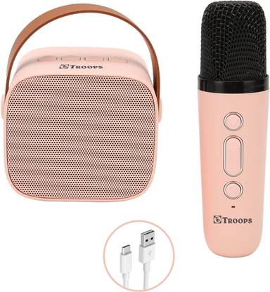 TP TROOPS Mini Portable Karaoke Machine Rechargeable HD Stereo Adjustable Volume 15 W Bluetooth Party Speaker