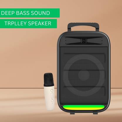 SACRO Monster (BLUETOOTH TROLLEY SPEAKER) High Bass Sound Quality With Karaoke MicO23 35 W Bluetooth Party Speaker