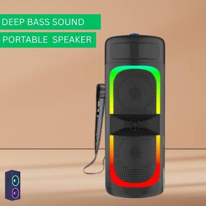 SACRO London (PORTABLE BLUETOOTH PARTY SPEAKER) HD Sound Quality With Karaoke MicR290 40 W Bluetooth Party Speaker