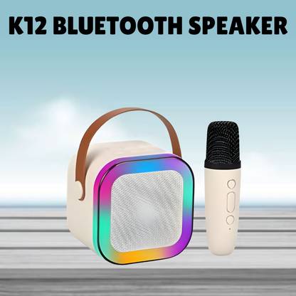 GUGGU Bluetooth Speaker with Wireless Karaoke Mic, 6Hrs Playtime and RGB Lights G300 10 W Bluetooth Party Speaker