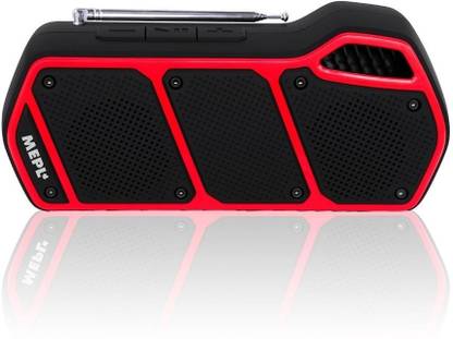 MEPL Bluetooth Portable With Dual Speaker & Memory Card USB Jack with(Red & Black) 10 W Bluetooth Party Speaker