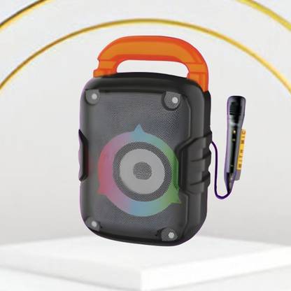 GUGGU Bluetooth Speaker with Wireless Karaoke Mic, 6Hrs Playtime and RGB Lights S36 20 W Bluetooth Party Speaker