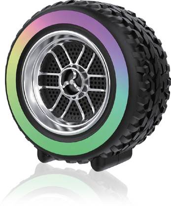 CYOMI CY 666 Disco Wheels design Portable Outdoor Subwoofer Bass Wireless with rgb 12 W Bluetooth Party Speaker