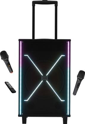 ZEBRONICS Party Fyre 400 Trolley Speaker 5h Playback, Dual UHF Mic, Karaoke USB, AUX 120 W Bluetooth Party Speaker