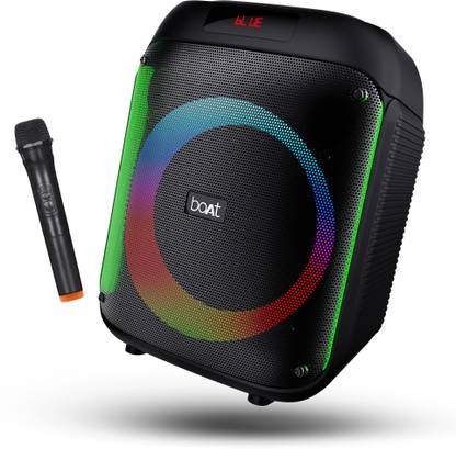 boAt Partypal 220 with Karaoke Mic, 6 HRS Playback & RGB LEDs 80 W Bluetooth Party Speaker