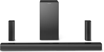 PHILIPS TAB4518/94 With Subwoofer for Rich Bass, 3 EQ modes, Bluetooth/HDMI/USB/Optical 240 W Bluetooth Soundbar  (Black, 5.1 Channel)
