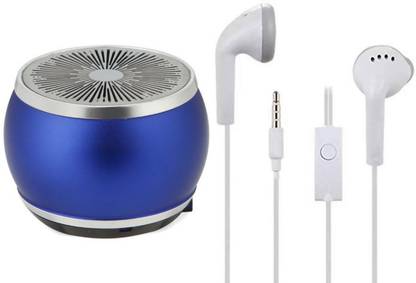 SSVOCATIONPOINT Combo Pack A+ Sound Mini Speaker SD Card Support With A1 Sound Earphone 1.2M with Google Assistant Smart Speaker