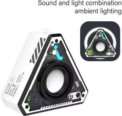 FITRIC V2 Wireless Mini Speaker WITH COLORFUL LIGHT AND SOUND INTERACTION with Google, Alexa & Siri Assistant Smart Speaker