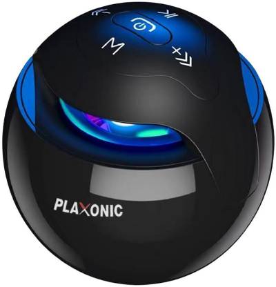 Plaxonic Beatbox Portable Bluetooth Speaker, Bluetooth, HD Sound, Bass, RGB Light, Mic with Google Assistant Smart Speaker