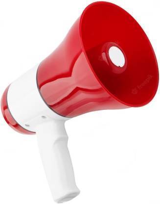 FIXTSON Handheld Megaphone with Rechargeable Battery Loud Speaker Siren Outdoor, Indoor with Siri Assistant Smart Speaker