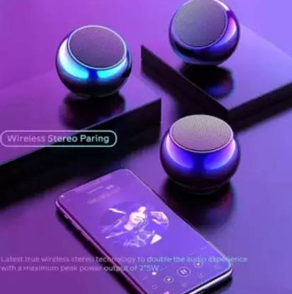 VINEWORD Speaker M4 Mini Bluetooth Speaker New Extra High Bass with Google Assistant Smart Speaker