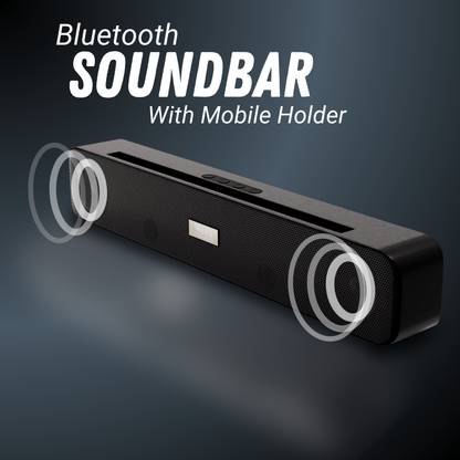 WOOS Powerful 10W Soundbar Bluetooth 5.0, Portable Design, Integrated Mobile Holder 10 W Bluetooth Soundbar