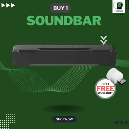 GUGGU 20W Bluetooth Soundbar with 4 Hours Wireless Playback Bluetooth SpeakersYU403 20 W Bluetooth Soundbar