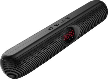 Faux Rabit Basskill Bluetooth Speaker with Clock | 6Hr Battery| LED Display BT 5.0 20 W Bluetooth Soundbar