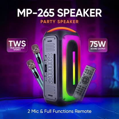 MegaPlay MP-265 Portable Bluetooth Speaker with Stereo Sound 80 W Bluetooth Soundbar