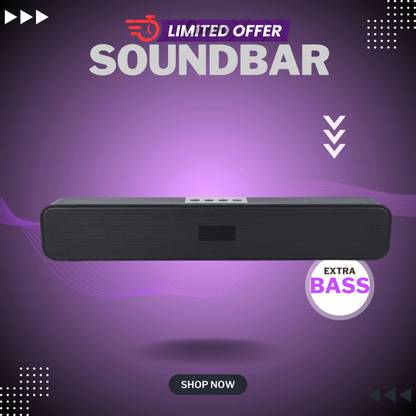 FRONY 20W Bluetooth Soundbar with 4 Hours Wireless PlayTime Bluetooth Speakers1f136 20 W Bluetooth Soundbar