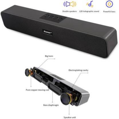 GUGGU 341_Bluetooth Speaker 5.0 Soundbar with 16W RMS, 2000mAh Battery 48 W Bluetooth Soundbar