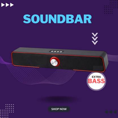 Clairbell 10W Bluetooth Soundbar with 4 Hours Wireless Playback Bluetooth SpeakersTY241 10 W Bluetooth Soundbar