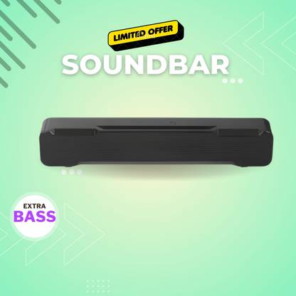 GUGGU Bluetooth Soundbar Speaker With 12H Playback HD Stereo for Phone/PC/TV/Laptop369 20 W Bluetooth Soundbar