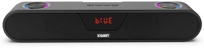 KIVART Sonic Glow Wireless Speaker Dual Bass Radiator, RGB Lights Fast Charging 16 W Bluetooth Soundbar