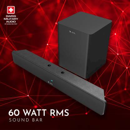 SWISS MILITARY Euphoria 4000 | Sound Bar With Sub-Woofer 60 W Bluetooth Soundbar