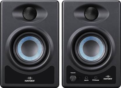 Hayden E-3.5BT 3.5inch Studio Monitor PAIR 1" Silk-Dome Tweeter, Woven Woofer 50 W Bluetooth Studio Monitor