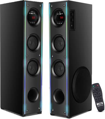 RZG Dj Music System Home Theater With Multi-colours LED Single Tower Speaker 120 W Bluetooth Tower Speaker