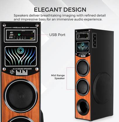 Yoment 87H-UG Premium bass Multimedia speaker 240 W Bluetooth Tower Speaker