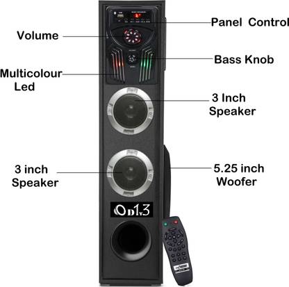 D1Y3 Multimedia Dj Box Music System Home theatre 120 W Bluetooth Tower Speaker