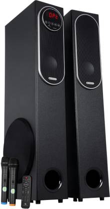 ZEBRONICS Zeb-BTM9801RUCF Touch Control, Karaoke, Dual Wireless Mic, Powerful Bass, 120 W Bluetooth Party Speaker