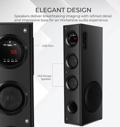 Quaranel 7H-87 Tower Multimedia Speaker System Remote Control 130 W Bluetooth Tower Speaker