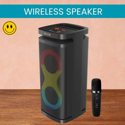 SACRO A1 (PORTABLE WIRELESS PARTY SPEAKER)With Wireless Karaoke Mic& Hi Bass SoundQ160 40 W Bluetooth Tower Speaker