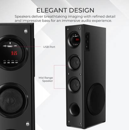 Quaranel H-YDH/DJU 100 W Bluetooth Tower Speaker