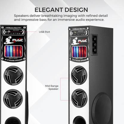 Quaranel MK-85/JG 130 W Bluetooth Tower Speaker